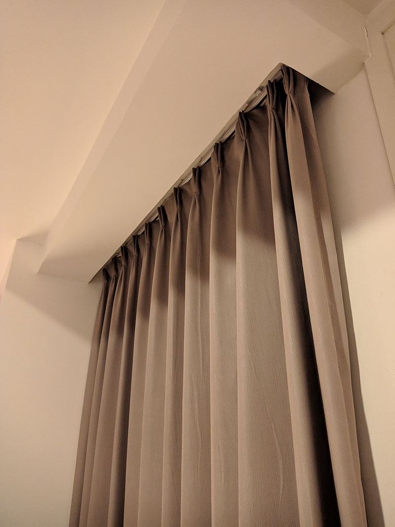 The,Hotel,Room,Curtains,Are,Rather,Brown,In,Color